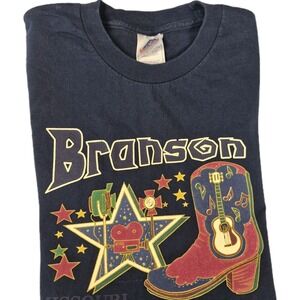 Branson Missouri Showtown USA Navy Tshirt Mens XL Cowboy Boots Country Music EUC